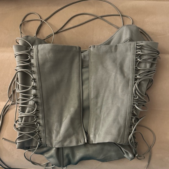 Lace up corset top with zipper - Picture 3 of 5